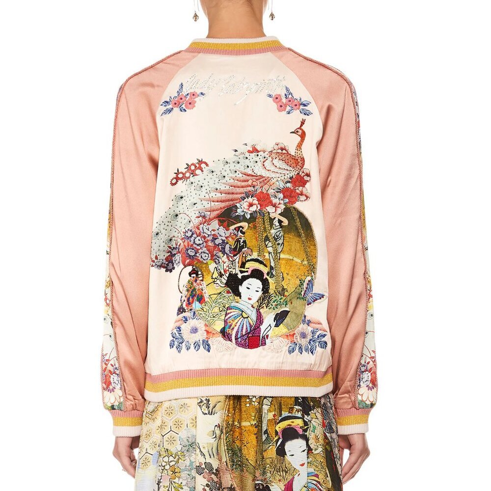 RARE! Camilla‎ Lady Labyrinth Japan Themed Reversible Bomber Jacket Size Small